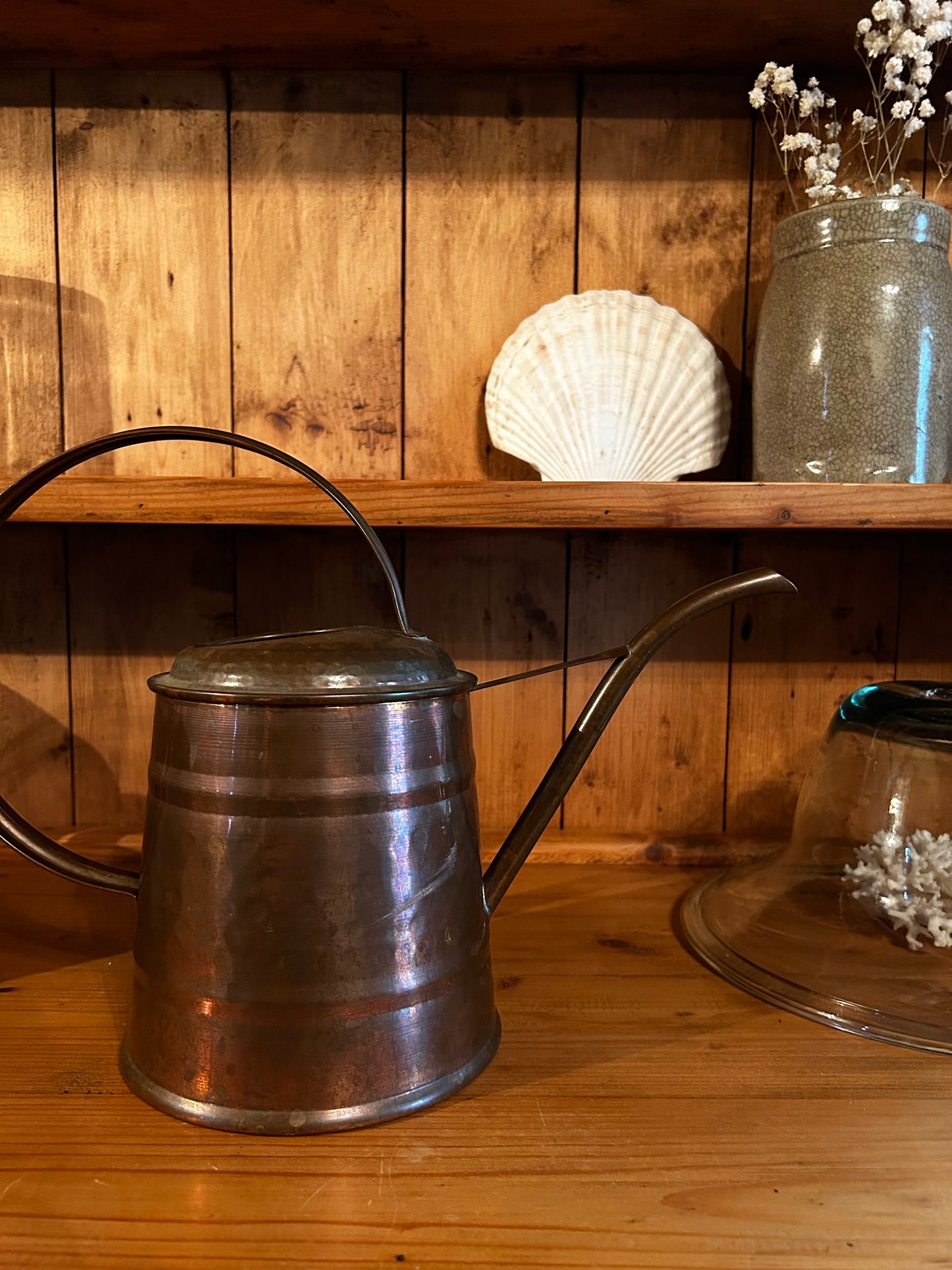 Vintage Hammered Copper Watering Can