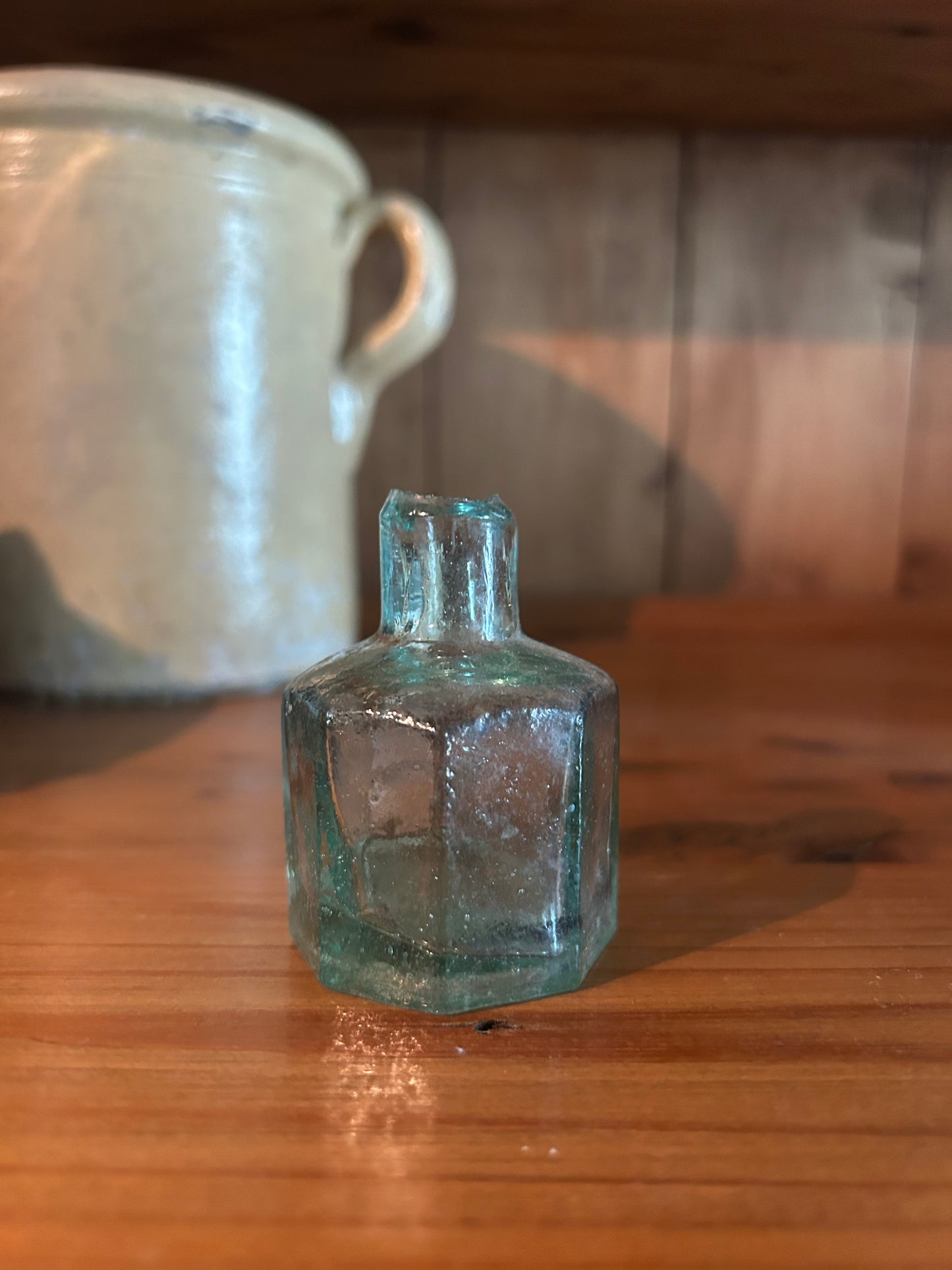 Antique English Teal Ink Bottles