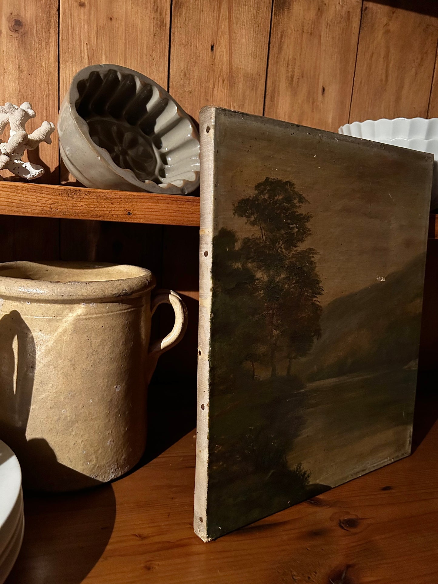 Antique 1908 English Oil Painting on canvas