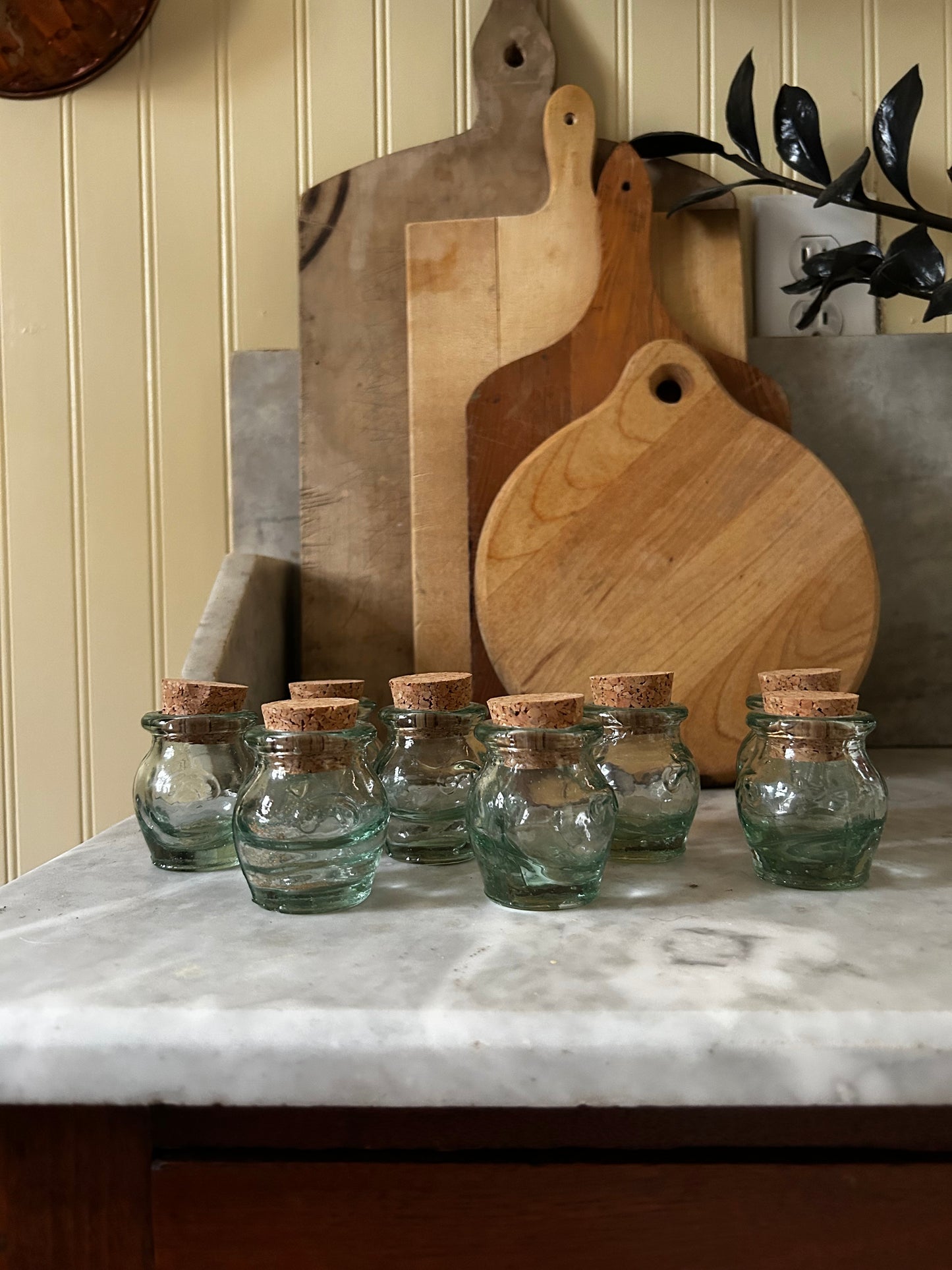 Green Glass Jars Made in Spain