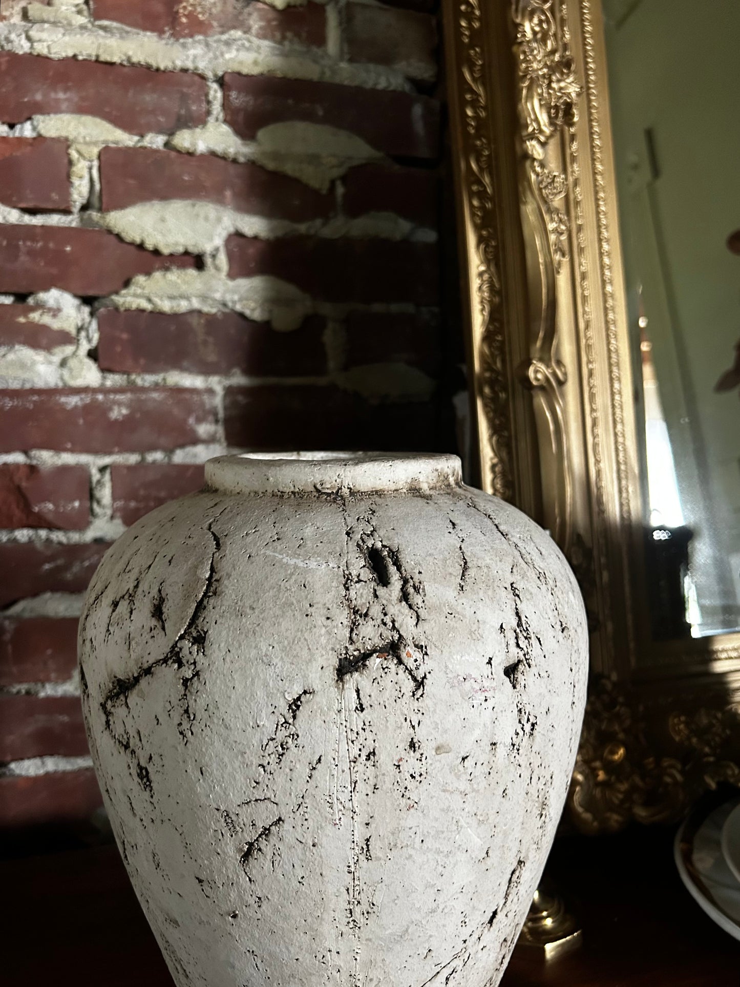 Vintage Stone Pottery Raku Vase