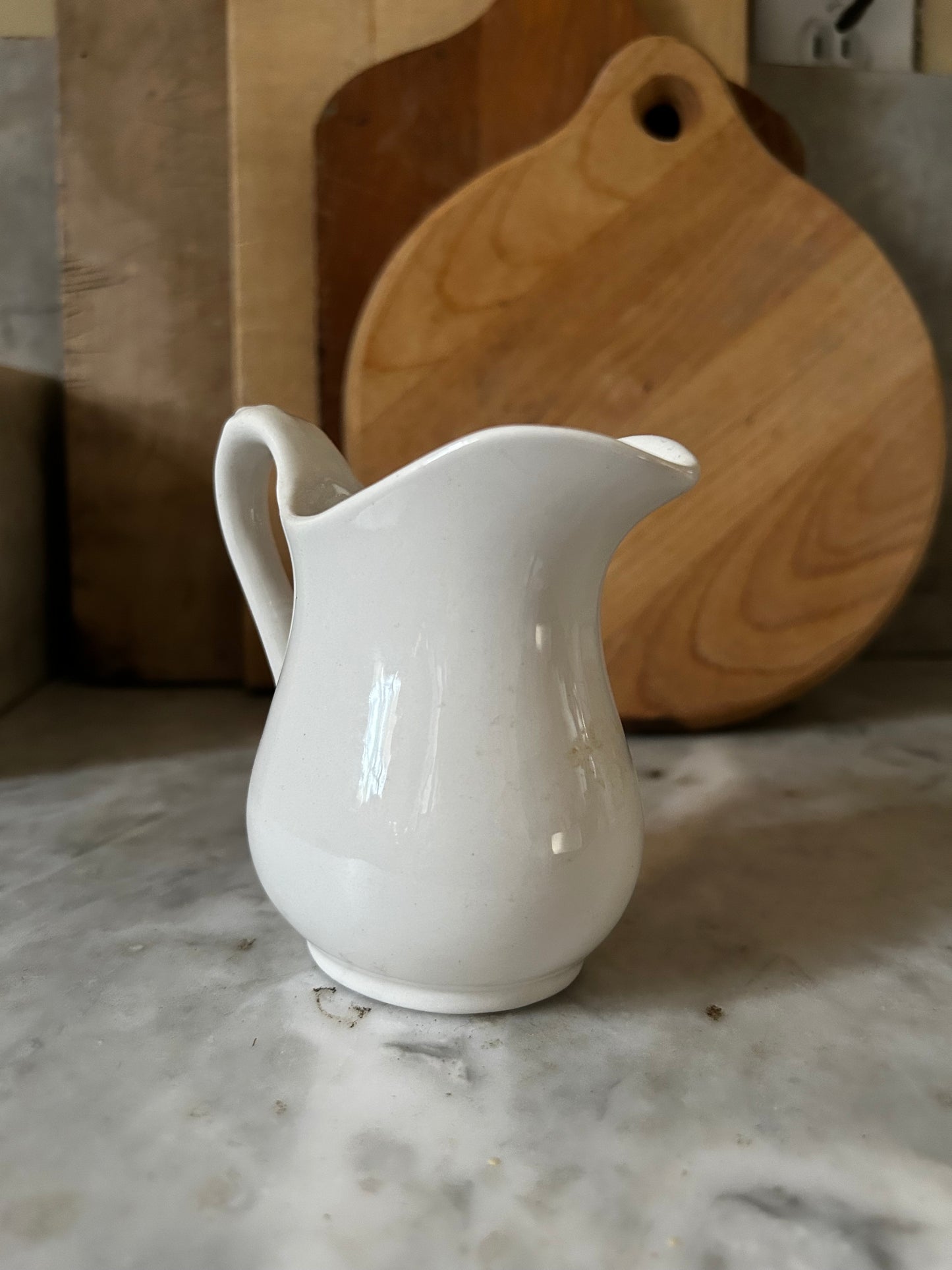 Miniature Ironstone White Pitcher