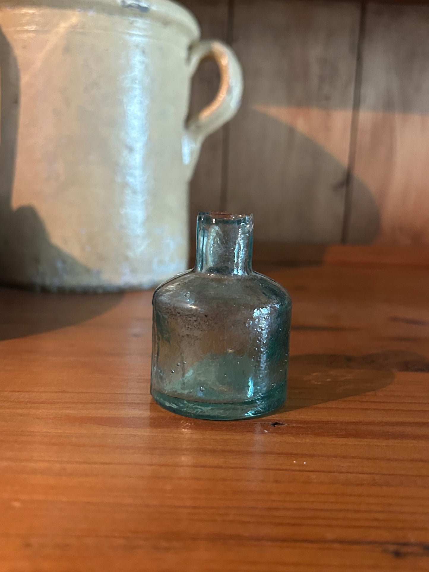 Antique English Teal Ink Bottles