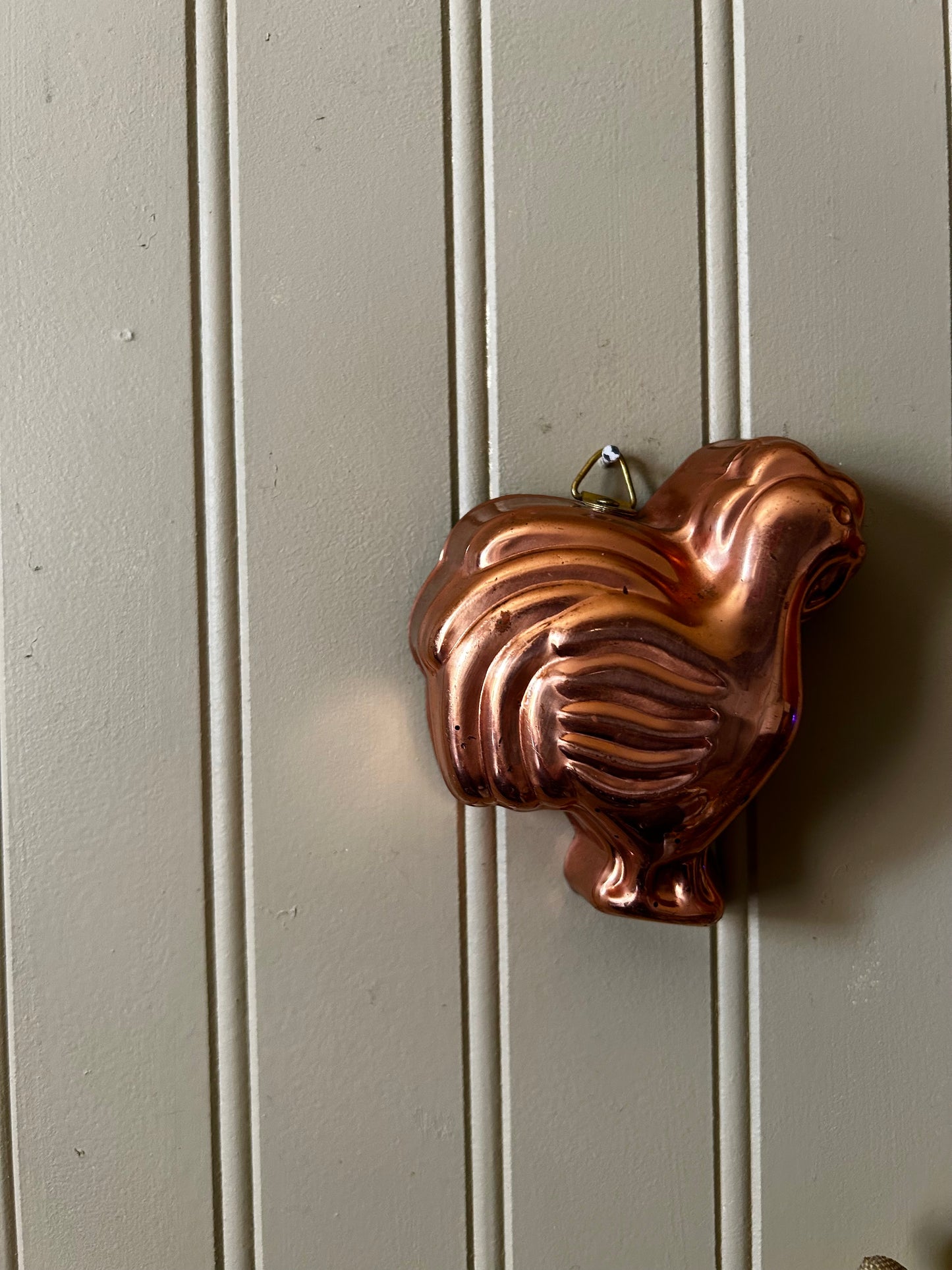 Vintage Mini Copper Chicken Mold