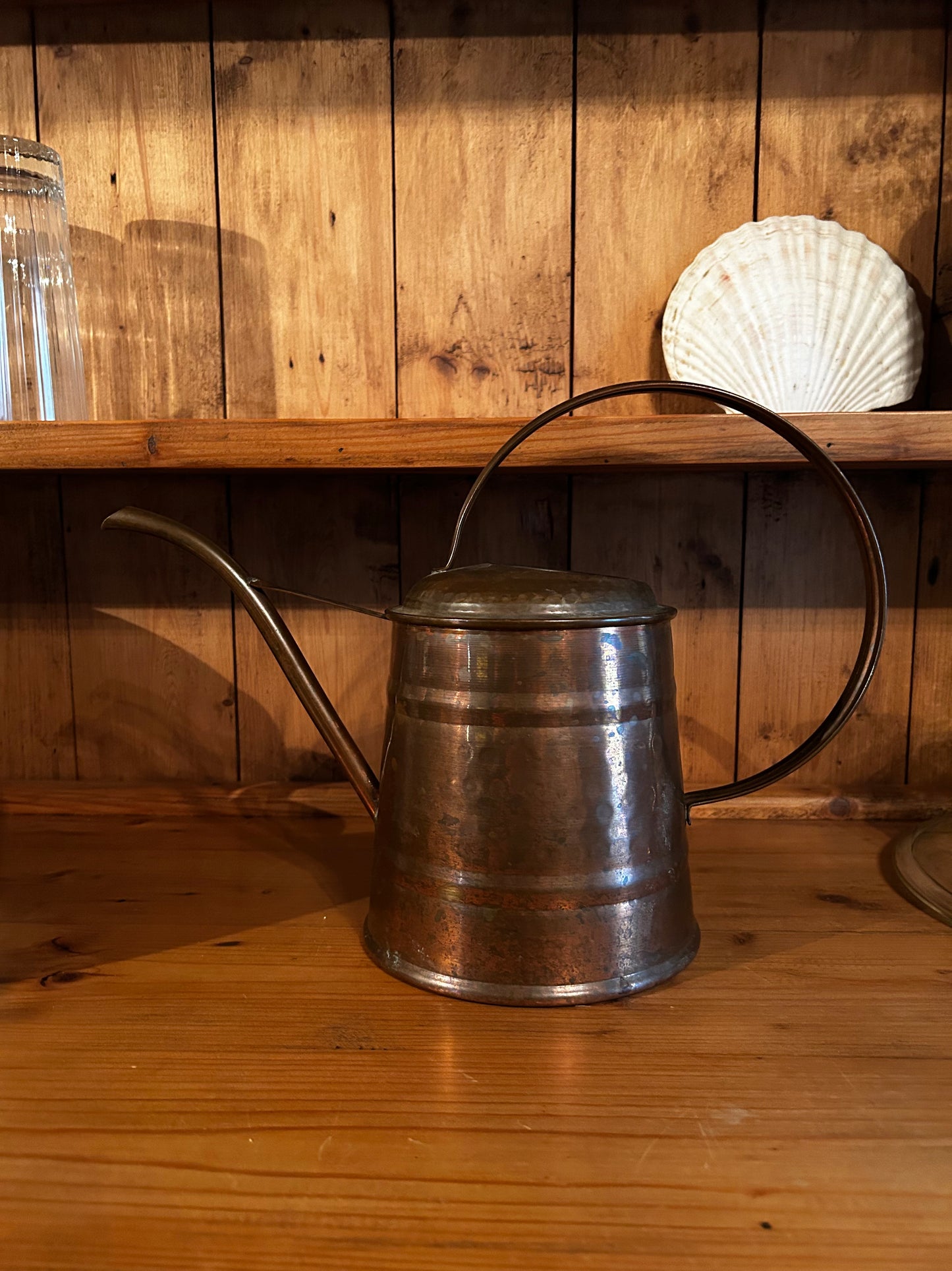 Vintage Hammered Copper Watering Can