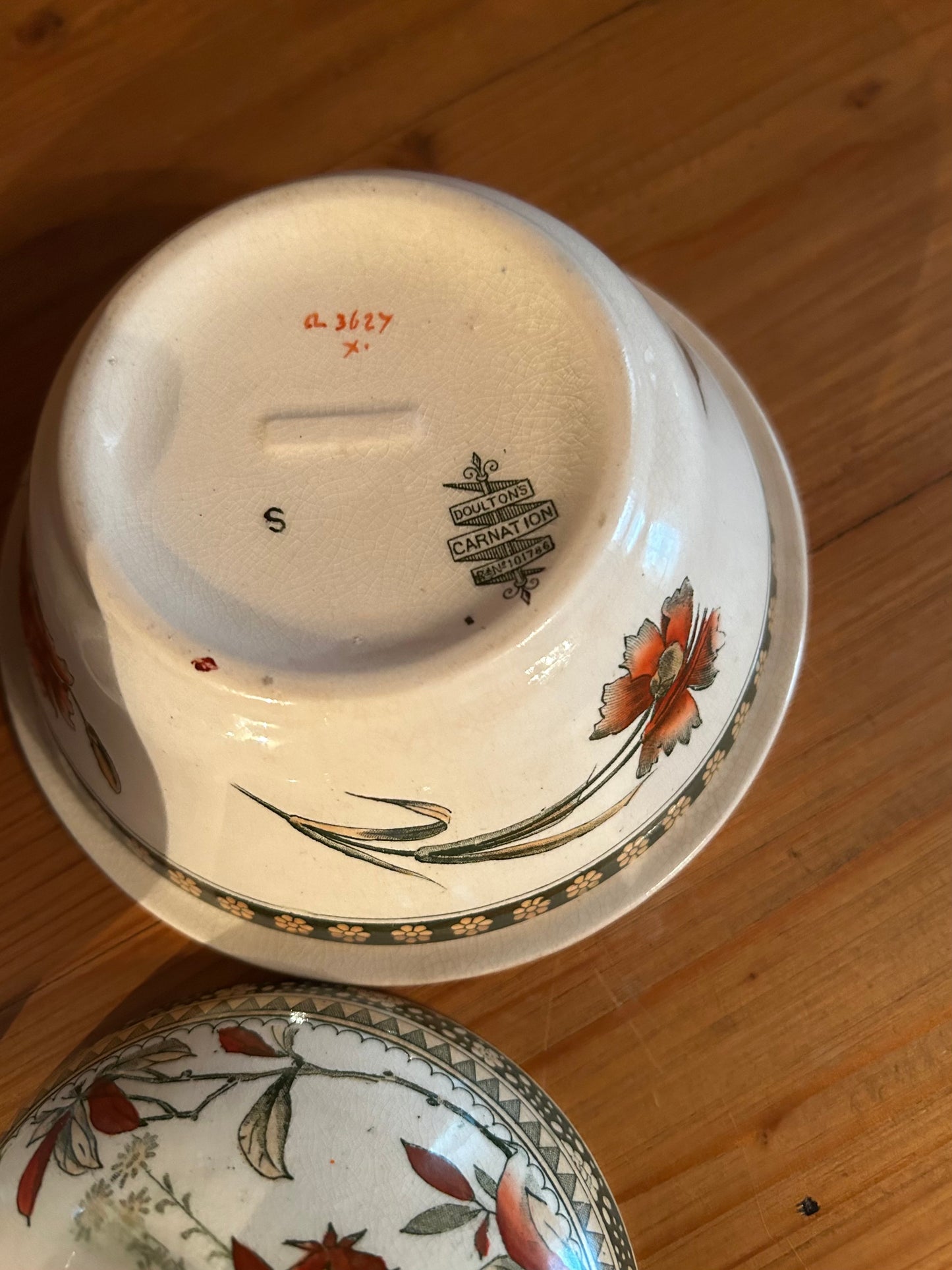 Antique Doulton’s Carnations Dishes