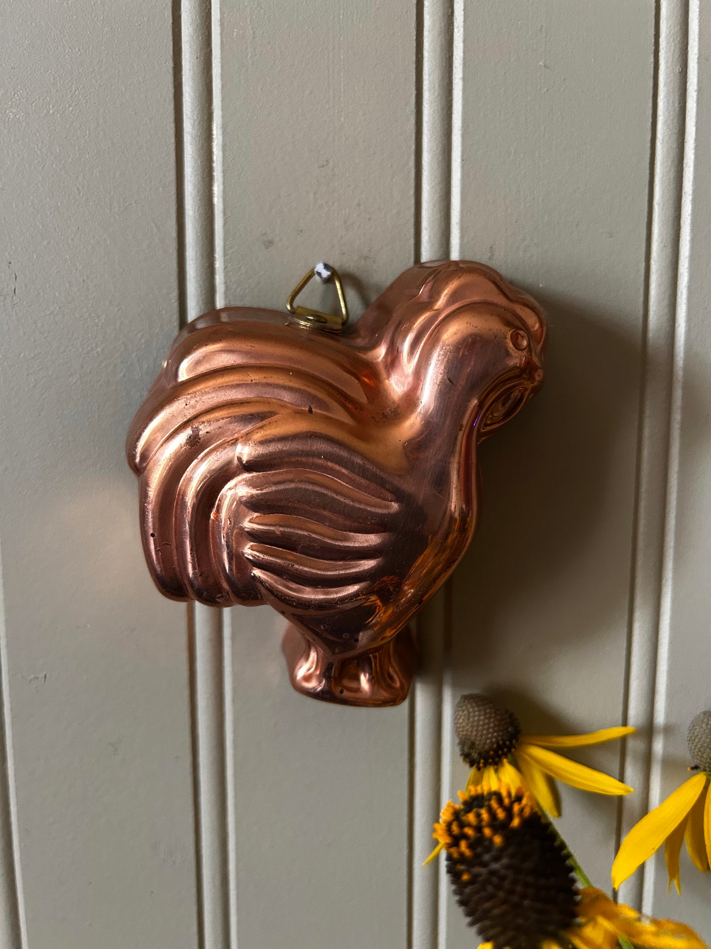 Vintage Mini Copper Chicken Mold