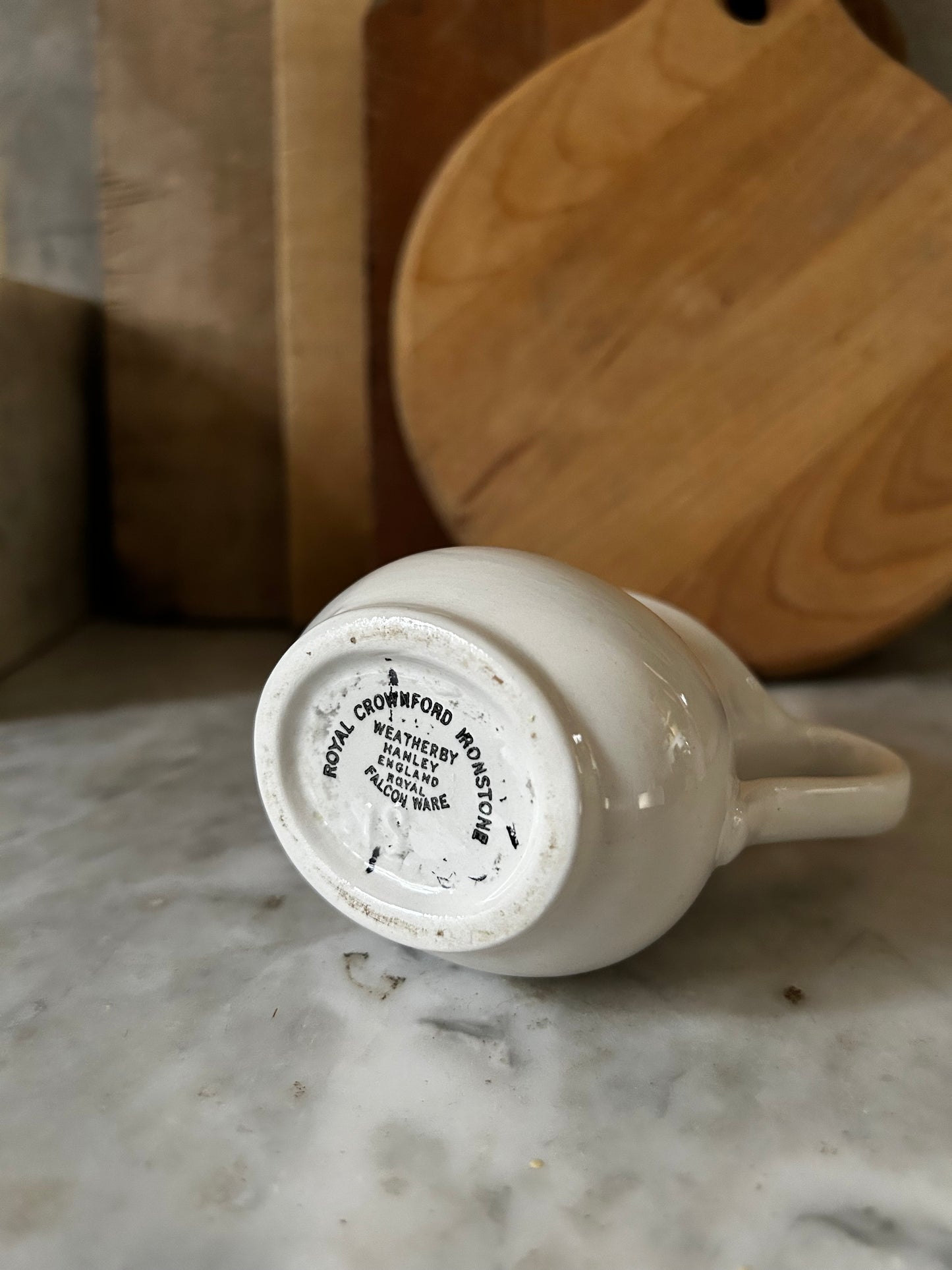 Miniature Ironstone White Pitcher