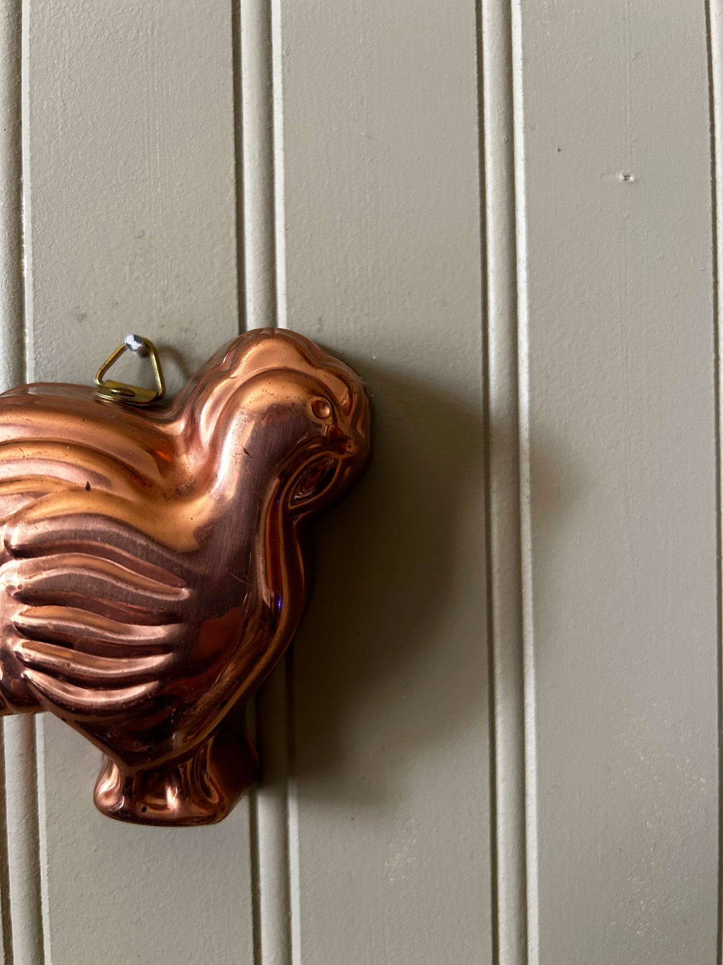 Vintage Mini Copper Chicken Mold