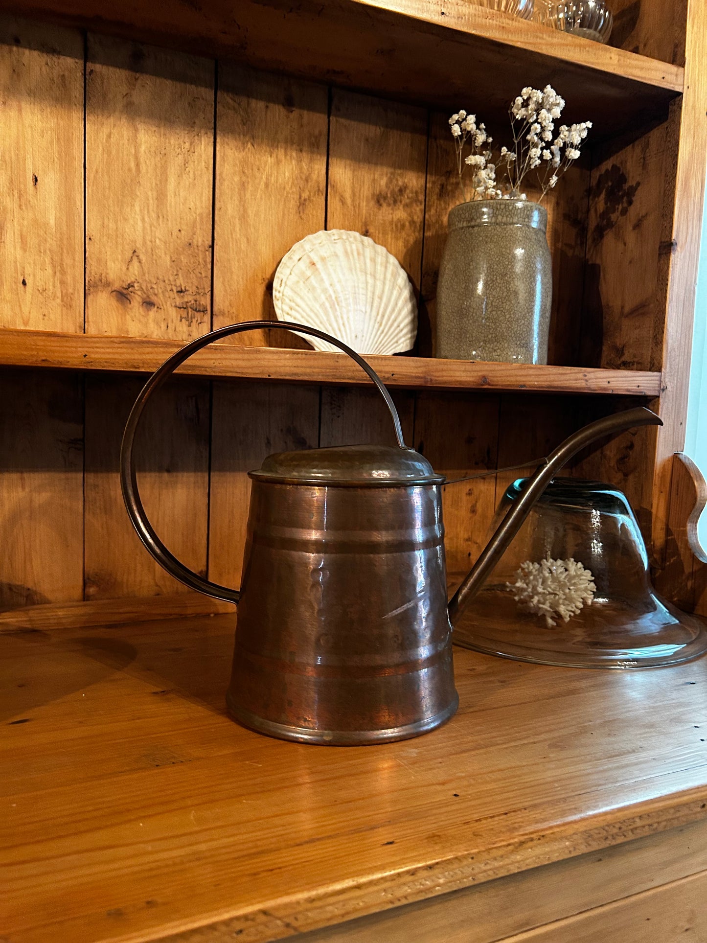 Vintage Hammered Copper Watering Can