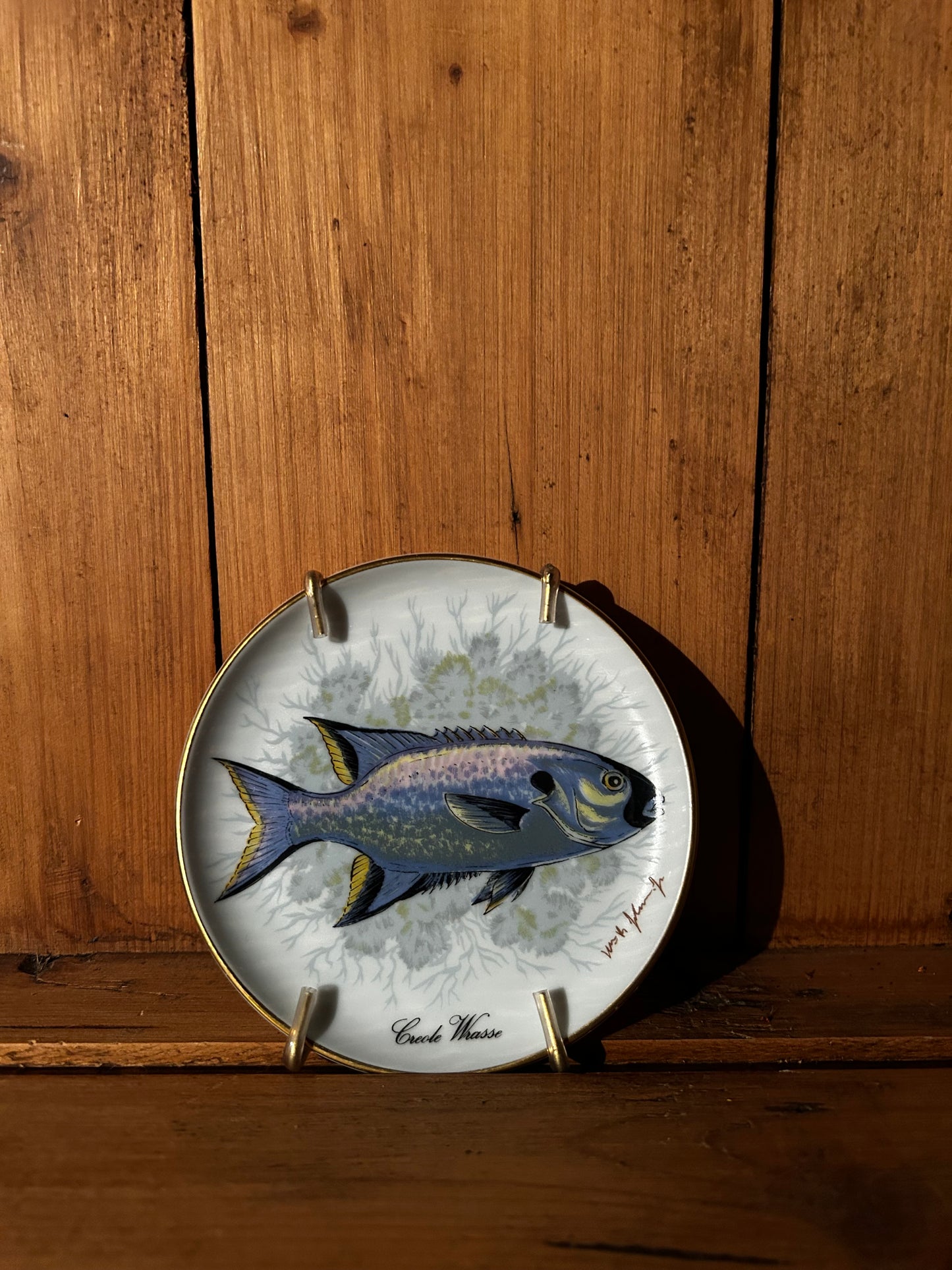 Vintage Porcelain Kaiser Germany Fish Coaster
