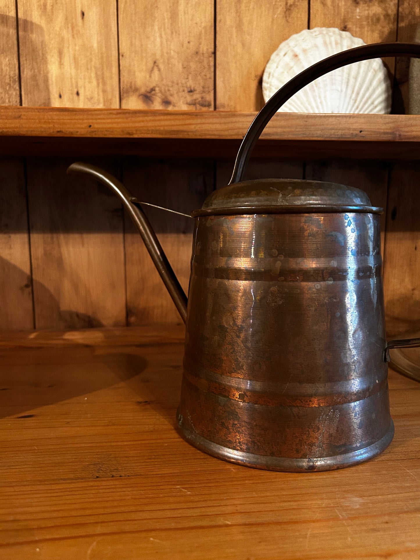 Vintage Hammered Copper Watering Can