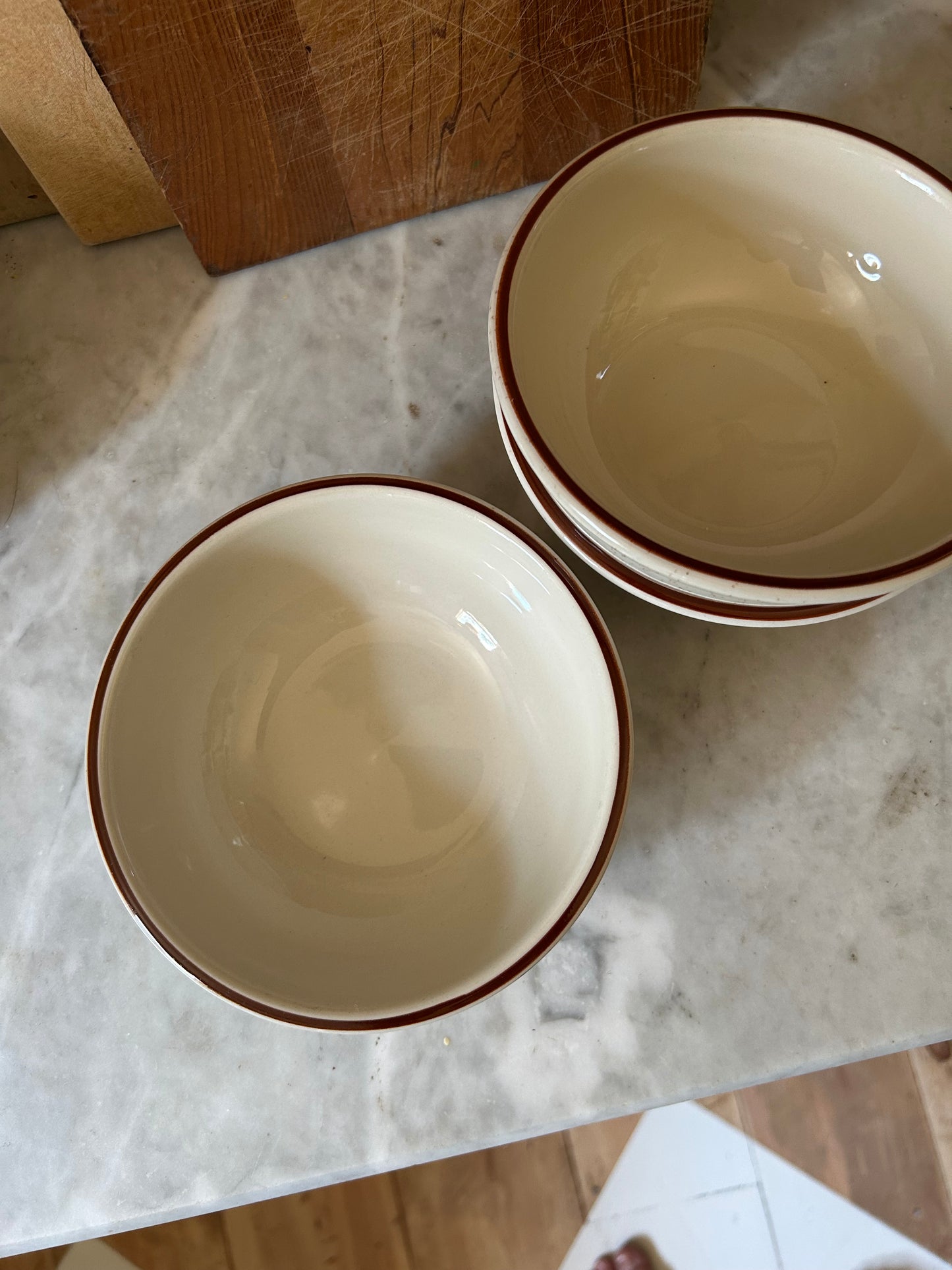 Vintage Speckled Pottery Bowls