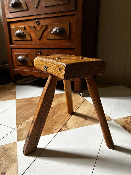 Antique French Milking Stool