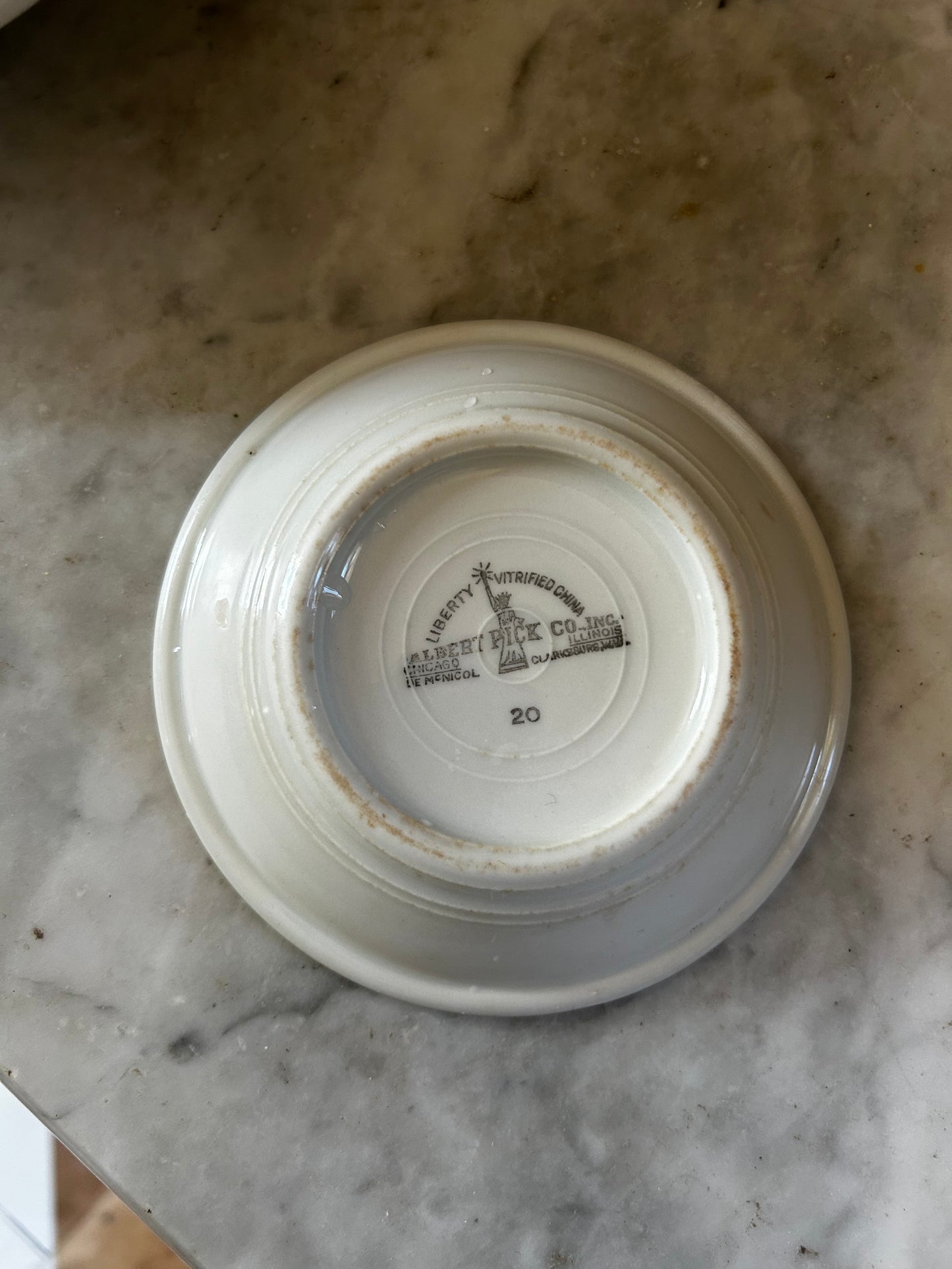 Vintage Green Striped Dishes
