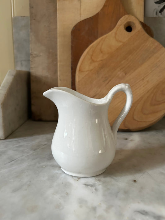 Miniature Ironstone White Pitcher