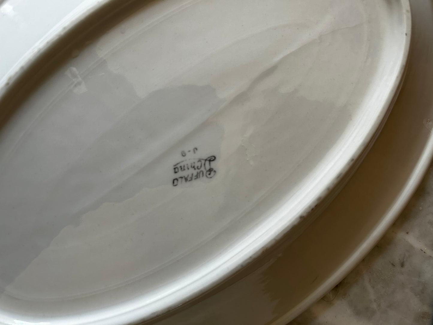 Vintage Green Striped Dishes