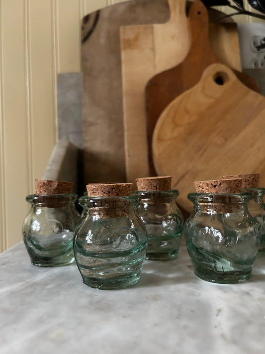 Green Glass Jars Made in Spain
