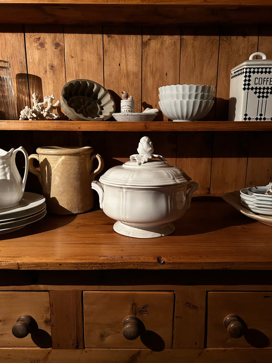 Vintage Porcelain White Serving Tureen