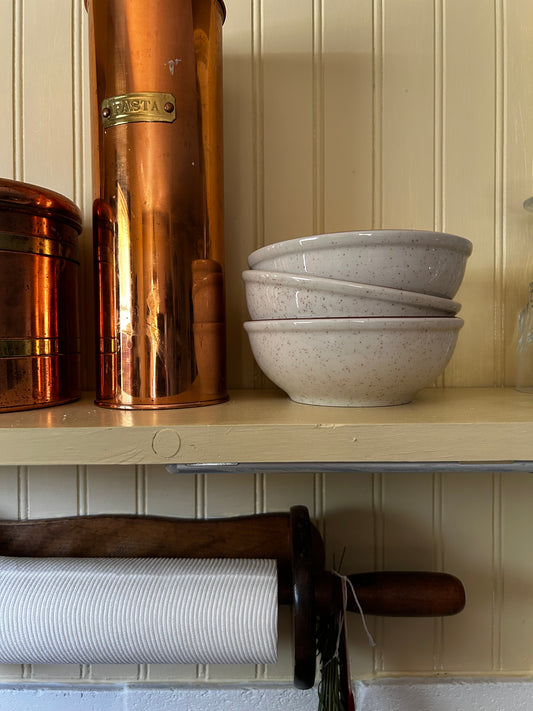Vintage Speckled Pottery Bowls