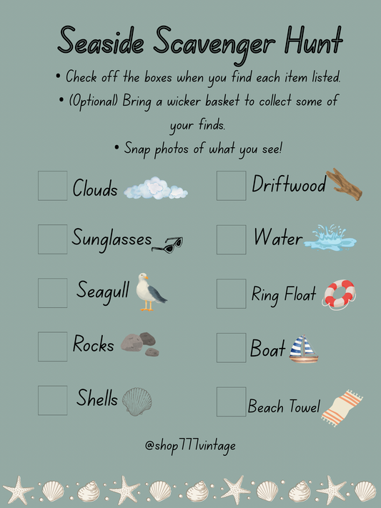 Seaside Scavenger Hunt - Digital Download Only