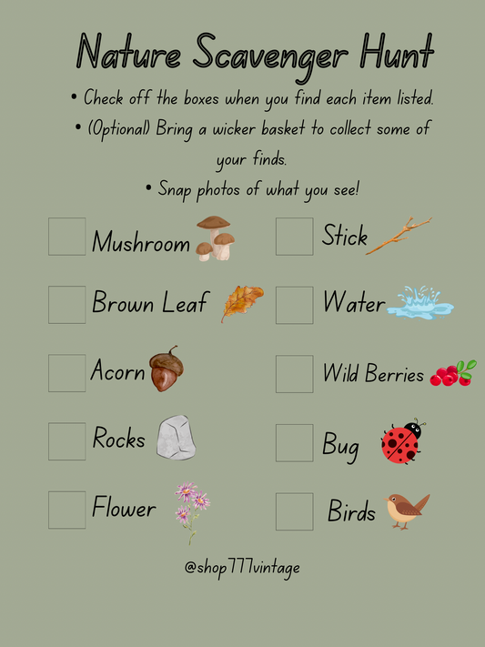 Nature Scavenger Hunt - Digital Download Only