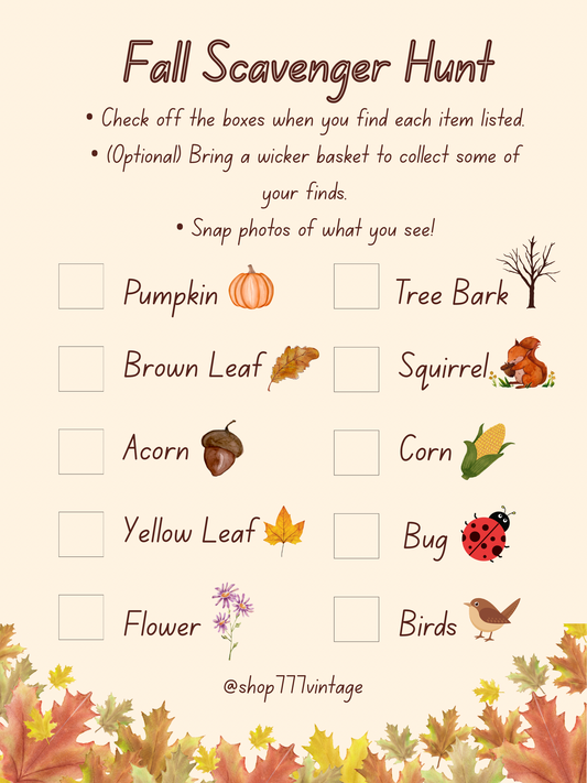 Fall Scavenger Hunt - Digital Download Only